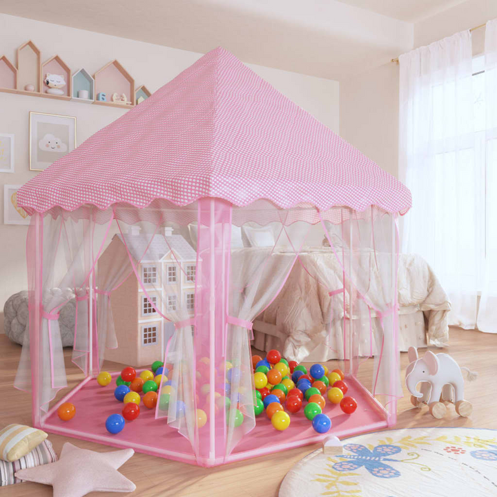 Princess Play Tent with 250 Balls - Pink, 133x140 cm - Premium  from Home Treasures - Just £87.99! Shop now at Home Treasures