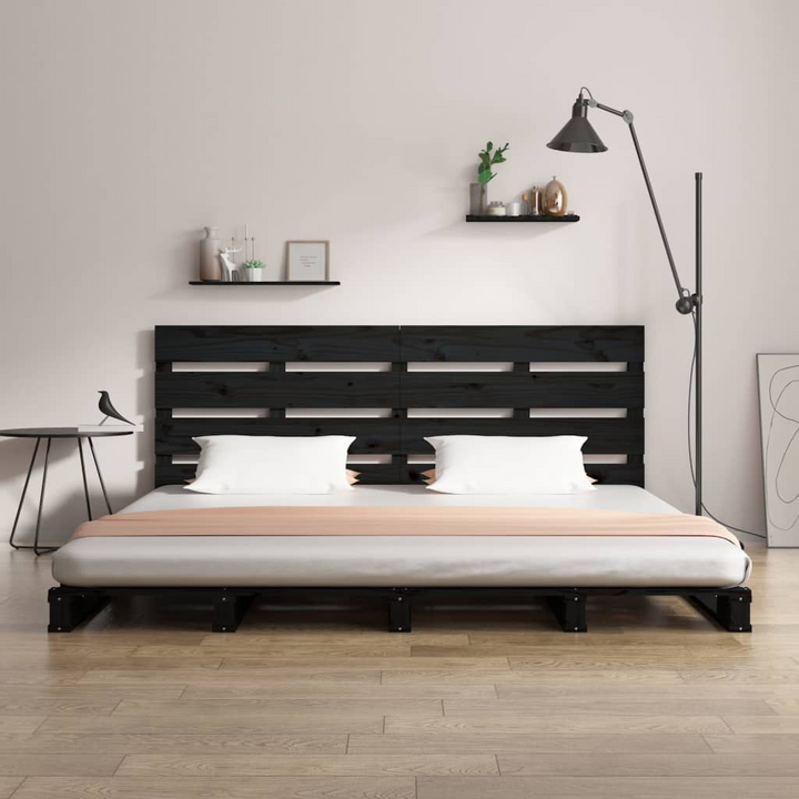 Elegant Solid Pine Bed Frame (Black) – 140 x 200cm | Sturdy, Modern & Stylish Wooden Bedframe - Premium  from Home Treasures - Just £255.99! Shop now at Home Treasures