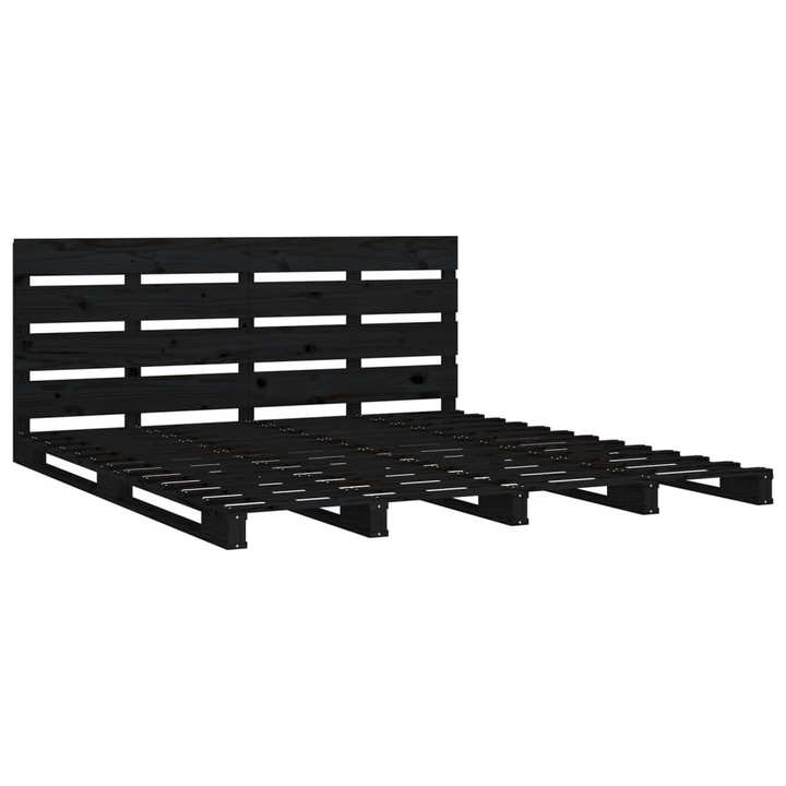 Elegant Solid Pine Bed Frame (Black) – 140 x 200cm | Sturdy, Modern & Stylish Wooden Bedframe - Premium  from Home Treasures - Just £255.99! Shop now at Home Treasures