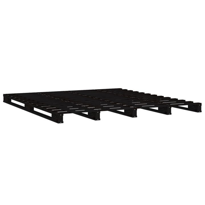 Elegant Solid Pine Bed Frame (Black) – 140 x 200cm | Sturdy, Modern & Stylish Wooden Bedframe - Premium  from Home Treasures - Just £255.99! Shop now at Home Treasures