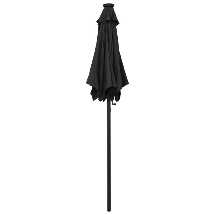 Elegant Black Parasol with LED Lights - 200 x 211 cm | UV Protection & Crank System - Premium  from Home Treasures - Just £81.99! Shop now at Home Treasures