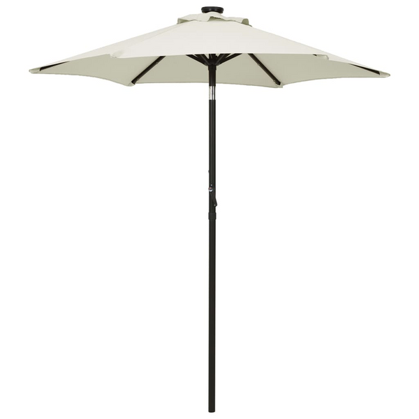 Elegant Grey Parasol with LED Lights | UV Protection & Tilt Function | 200 x 211cm Patio Umbrella - Premium  from Home Treasures - Just £82.99! Shop now at Home Treasures