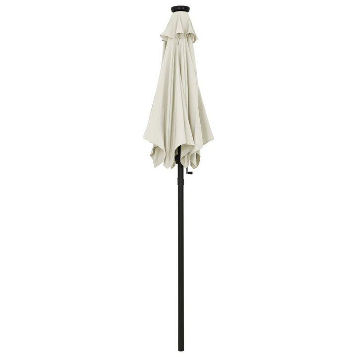 Elegant Grey Parasol with LED Lights | UV Protection & Tilt Function | 200 x 211cm Patio Umbrella - Premium  from Home Treasures - Just £82.99! Shop now at Home Treasures