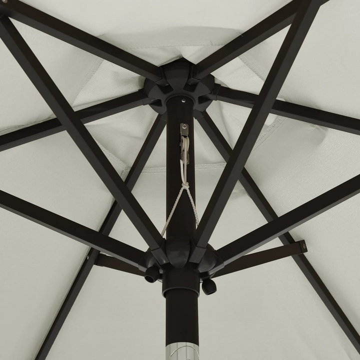 Elegant Grey Parasol with LED Lights | UV Protection & Tilt Function | 200 x 211cm Patio Umbrella - Premium  from Home Treasures - Just £82.99! Shop now at Home Treasures