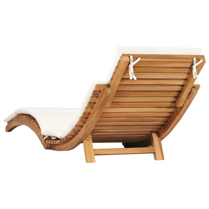 Premium Teak Wood Sun Loungers with Cushions - Set of 2 | Foldable & Ergonomic Garden Recliners - Premium  from Home Treasures - Just £387.99! Shop now at Home Treasures