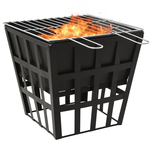 Versatile 2-in-1 Fire Pit and BBQ Grill (34 x 34 x 48 cm) - Durable Steel Construction, Perfect for Outdoor Cooking and Heating - Premium  from Home Treasures - Just £54.99! Shop now at Home Treasures