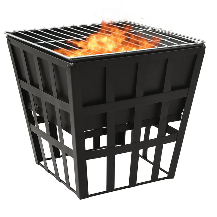 Versatile 2-in-1 Fire Pit and BBQ Grill (34 x 34 x 48 cm) - Durable Steel Construction, Perfect for Outdoor Cooking and Heating - Premium  from Home Treasures - Just £54.99! Shop now at Home Treasures