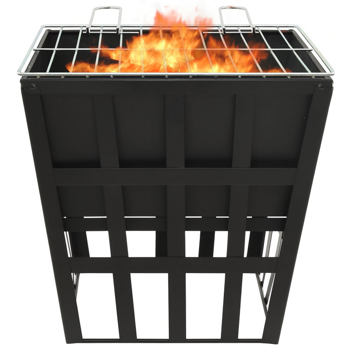 Versatile 2-in-1 Fire Pit and BBQ Grill (34 x 34 x 48 cm) - Durable Steel Construction, Perfect for Outdoor Cooking and Heating - Premium  from Home Treasures - Just £54.99! Shop now at Home Treasures