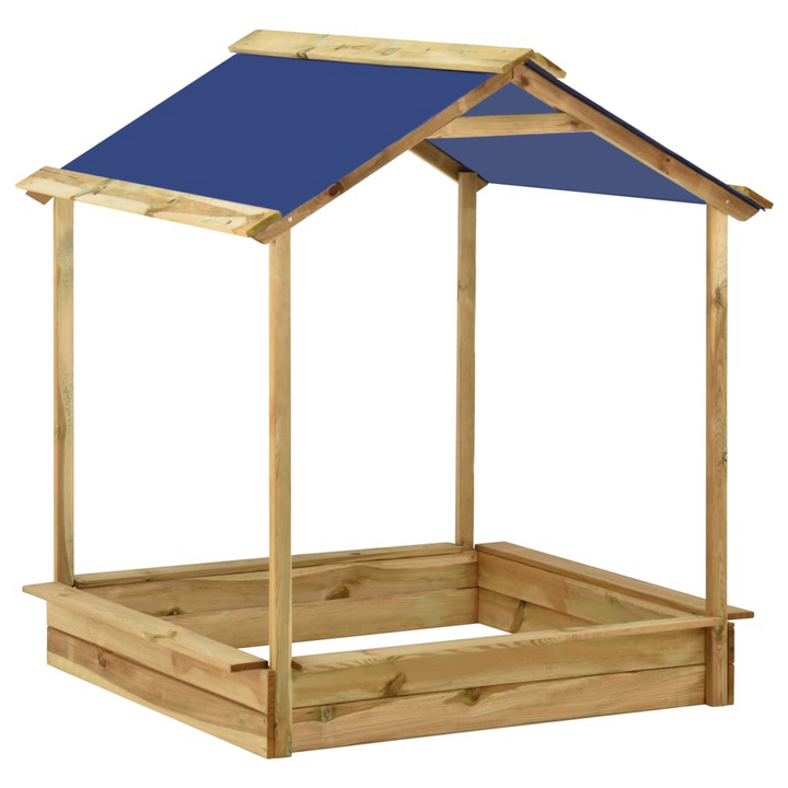 Wooden Playhouse with Sandpit (Pinewood) – Rot & Weather Resistant, Fun Garden Playhouse | 128 x 120 x 145 cm | Easy Assembly - Premium  from Home Treasures - Just £56.99! Shop now at Home Treasures