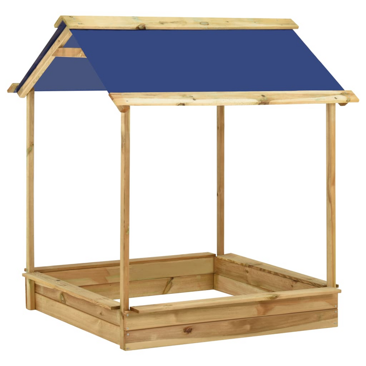 Wooden Playhouse with Sandpit (Pinewood) – Rot & Weather Resistant, Fun Garden Playhouse | 128 x 120 x 145 cm | Easy Assembly - Premium  from Home Treasures - Just £56.99! Shop now at Home Treasures