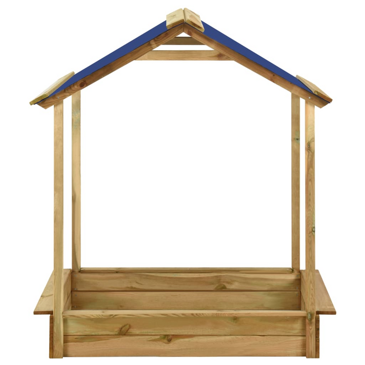 Wooden Playhouse with Sandpit (Pinewood) – Rot & Weather Resistant, Fun Garden Playhouse | 128 x 120 x 145 cm | Easy Assembly - Premium  from Home Treasures - Just £56.99! Shop now at Home Treasures