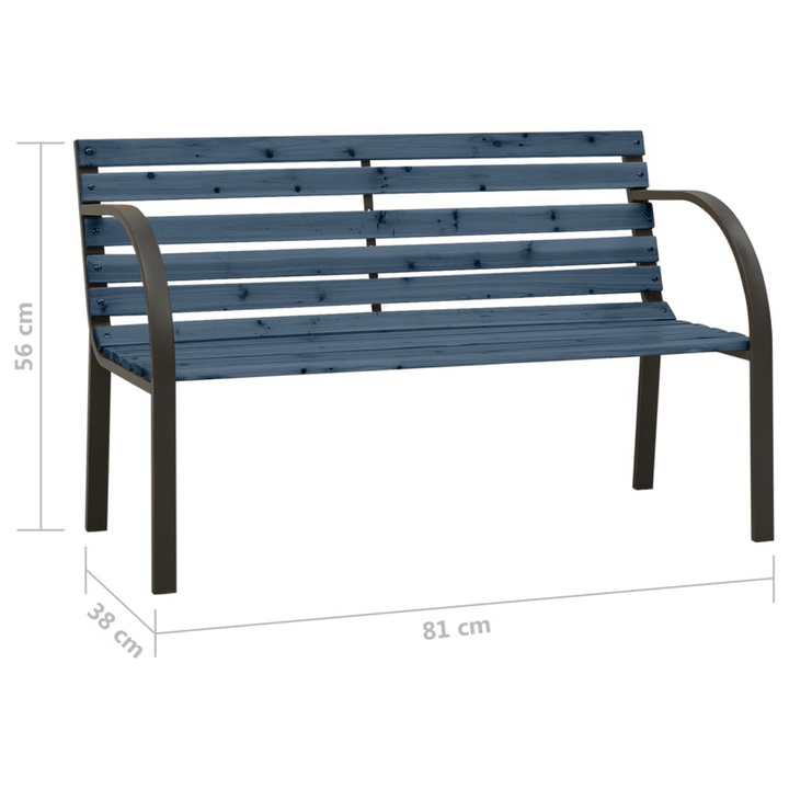 Children's Grey Garden Bench - Durable Chinese Fir Wood & Steel Frame for Kids - Premium  from Home Treasures - Just £59.99! Shop now at Home Treasures