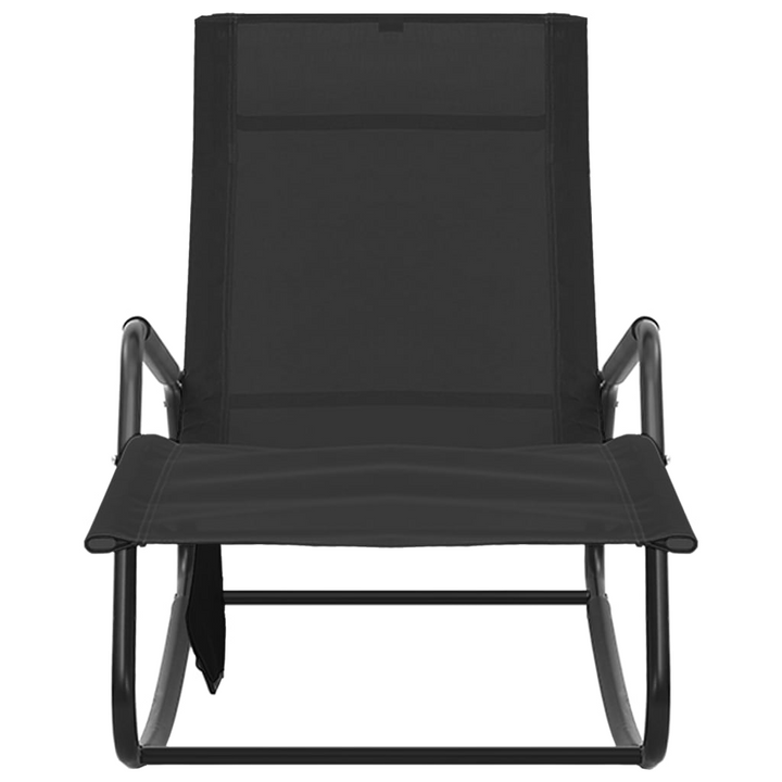 Black Sun Lounger – Durable Steel Frame & Textilene Fabric | Perfect for Outdoor Relaxation - Premium  from Home Treasures - Just £54.99! Shop now at Home Treasures