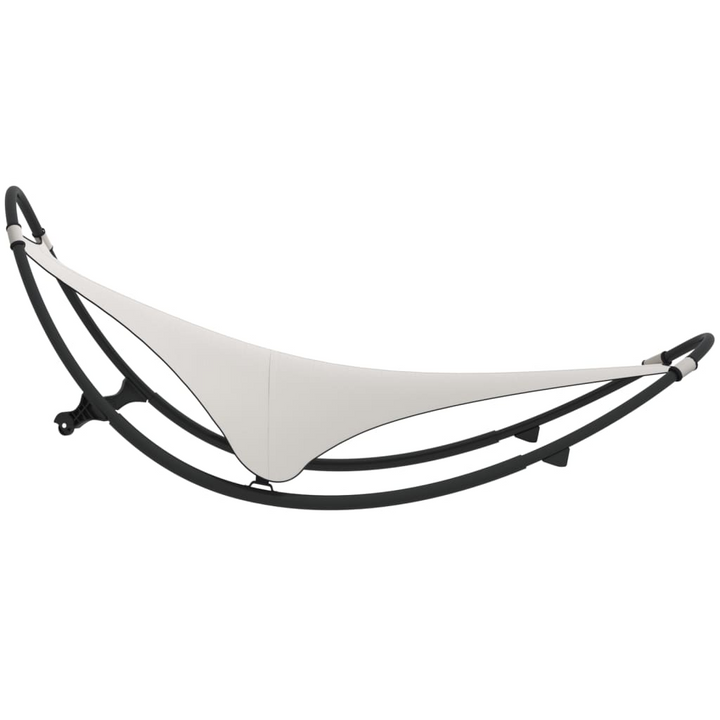 Rocking Sun Lounger with Wheels Steel & Textilene Fabric Cream - Premium  from Home Treasures - Just £93.99! Shop now at Home Treasures