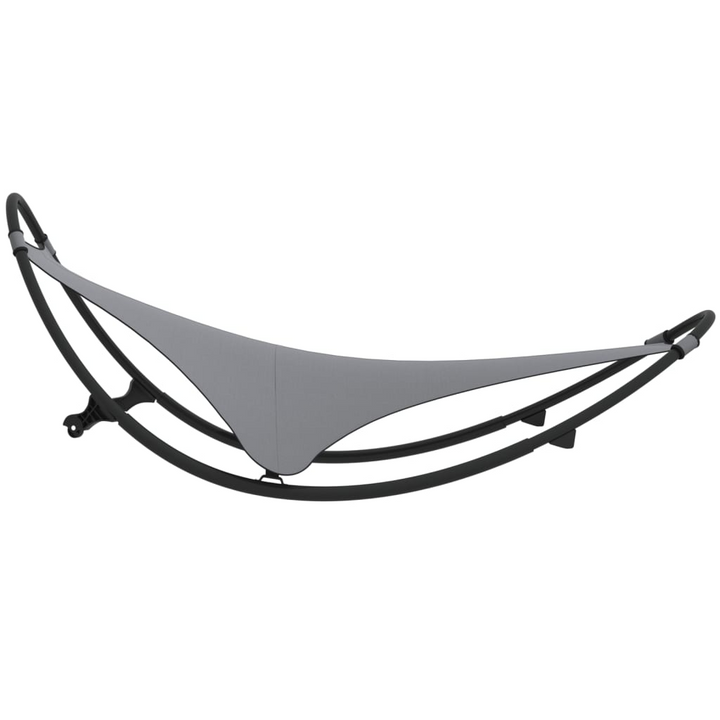 Rocking Sun Lounger with Wheels - Steel & Textilene Fabric Grey - Premium  from Home Treasures - Just £110.99! Shop now at Home Treasures