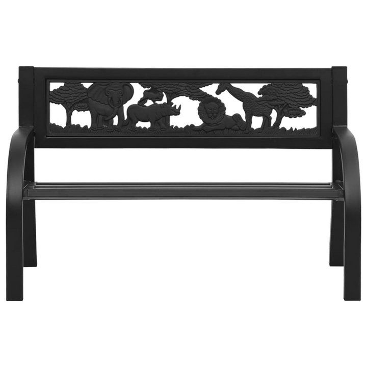 Charming Animal Patterned Children's Garden Bench - Sturdy Steel Construction, 86 x 41 x 53cm - Premium  from Home Treasures - Just £81.99! Shop now at Home Treasures