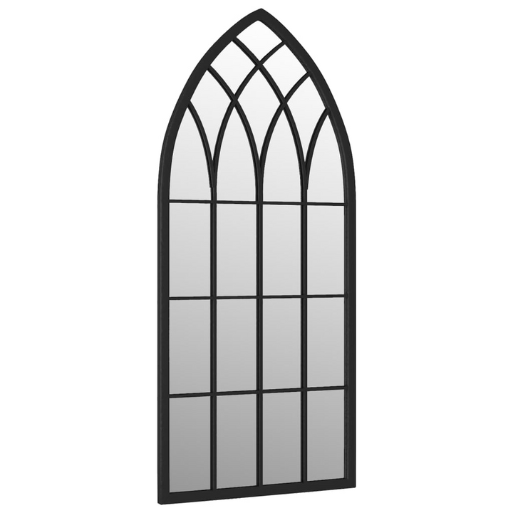 Black Garden Mirror 70x30 cm | Durable Iron Frame | Outdoor Wall Decor - Premium  from Home Treasures - Just £69.99! Shop now at Home Treasures