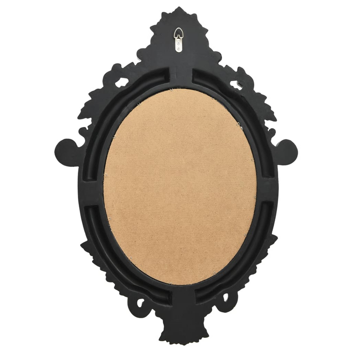 Castle Style Wall Mirror - Elegant Black Oval with Classic Ornate Frame, 56x76 cm - Premium  from Home Treasures - Just £71.99! Shop now at Home Treasures