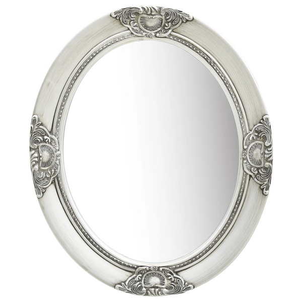 Elegant Baroque Style Wall Mirror 50x60 cm - Silver Frame with Decorative Pattern - Premium  from Home Treasures - Just £48.99! Shop now at Home Treasures