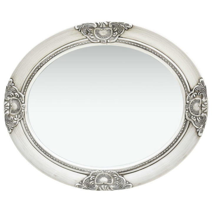 Elegant Baroque Style Wall Mirror 50x60 cm - Silver Frame with Decorative Pattern - Premium  from Home Treasures - Just £48.99! Shop now at Home Treasures