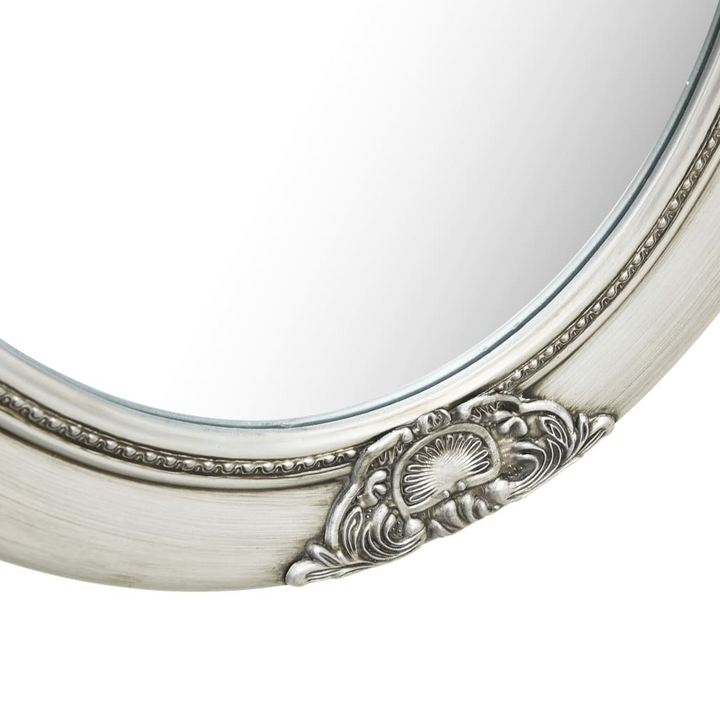 Elegant Baroque Style Wall Mirror 50x60 cm - Silver Frame with Decorative Pattern - Premium  from Home Treasures - Just £48.99! Shop now at Home Treasures