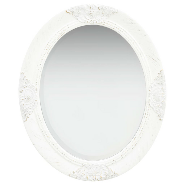 Elegant Baroque White Wall Mirror | 50x60 cm Decorative Oval Frame - Premium  from Home Treasures - Just £49.99! Shop now at Home Treasures