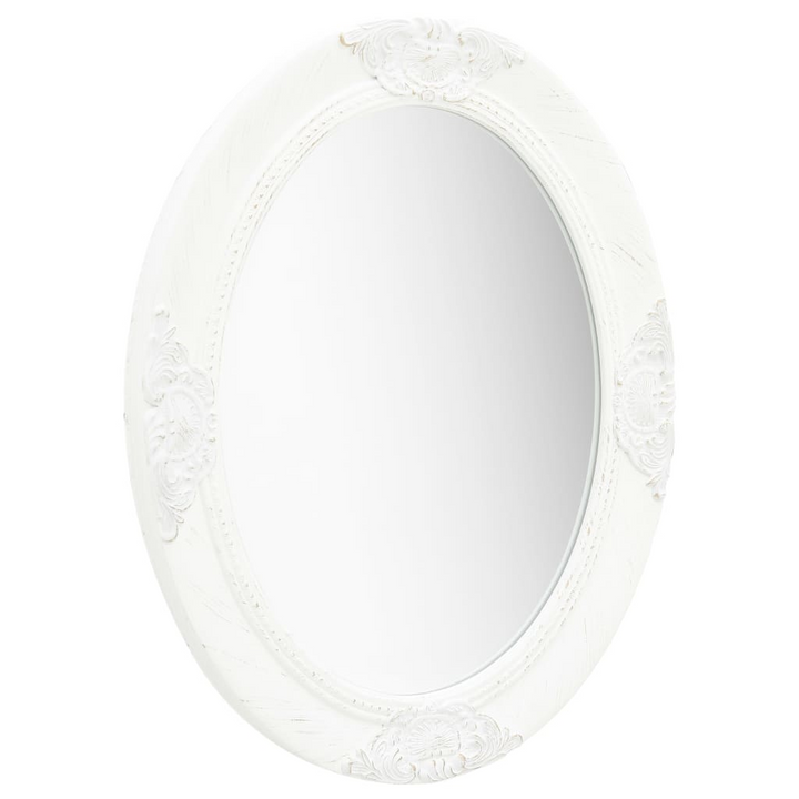 Elegant Baroque White Wall Mirror | 50x60 cm Decorative Oval Frame - Premium  from Home Treasures - Just £49.99! Shop now at Home Treasures