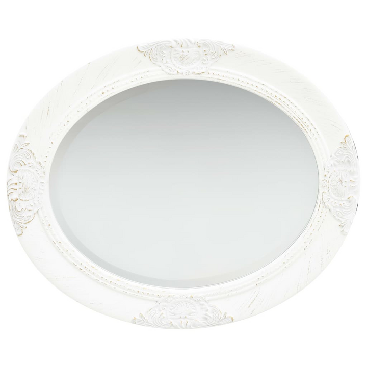 Elegant Baroque White Wall Mirror | 50x60 cm Decorative Oval Frame - Premium  from Home Treasures - Just £49.99! Shop now at Home Treasures