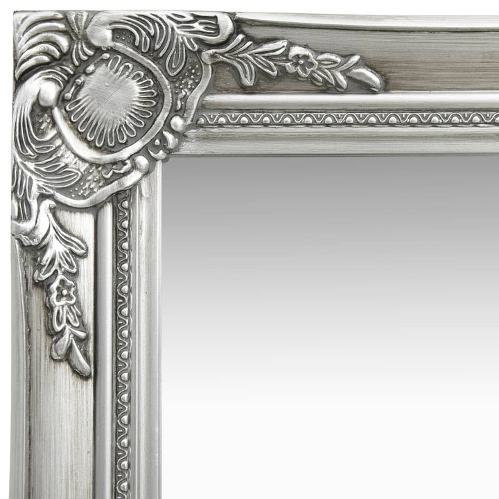 Elegant Baroque Style Wall Mirror 40x40 cm in Silver - Intricately Ornate Frame, Antique Look, Ready to Hang - Premium  from Home Treasures - Just £33.99! Shop now at Home Treasures