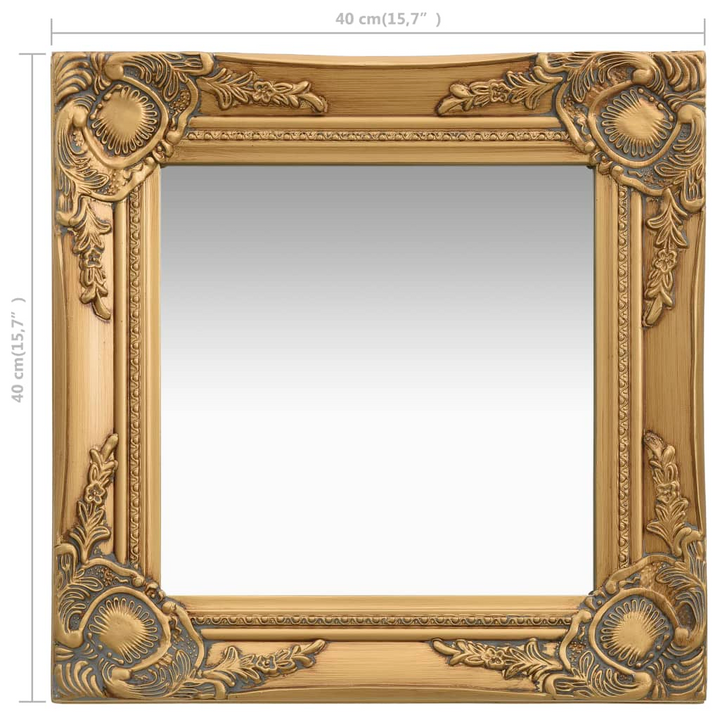 Baroque Style Wall Mirror, 40x40 cm, Gold - Classic Ornate Design, Bevelled Edge, Ready to Hang - Premium  from Home Treasures - Just £38.99! Shop now at Home Treasures