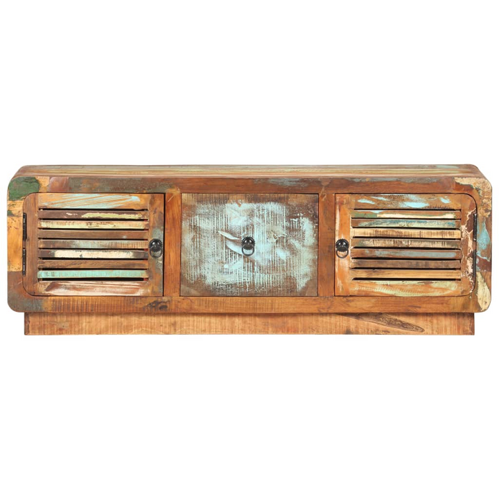 Rustic Reclaimed Wood TV Cabinet, 120 x 30 x 40 cm - Eco-Friendly Media Console with Storage - Premium  from Home Treasures - Just £262.99! Shop now at Home Treasures