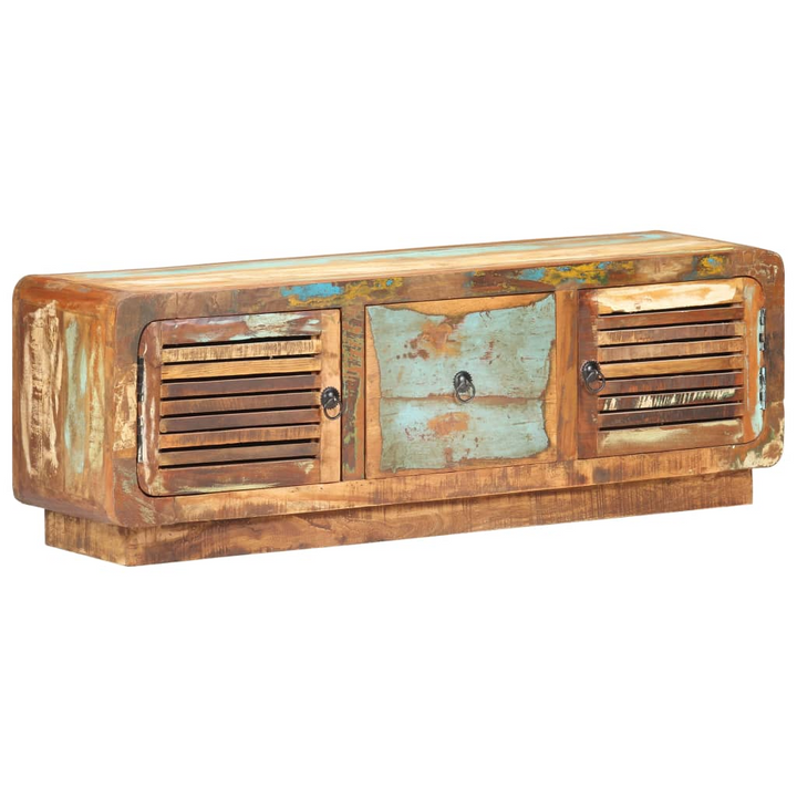 Rustic Reclaimed Wood TV Cabinet, 120 x 30 x 40 cm - Eco-Friendly Media Console with Storage - Premium  from Home Treasures - Just £262.99! Shop now at Home Treasures