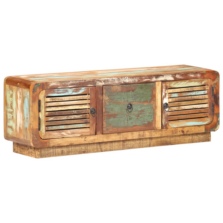 Rustic Reclaimed Wood TV Cabinet, 120 x 30 x 40 cm - Eco-Friendly Media Console with Storage - Premium  from Home Treasures - Just £262.99! Shop now at Home Treasures