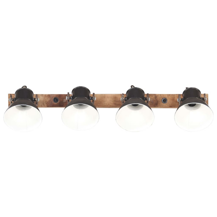 Industrial Wall Lamp - Black 90x25 cm E27 | Rustic & Urban Elegance with Mango Wood Accents - Premium  from Home Treasures - Just £73.99! Shop now at Home Treasures