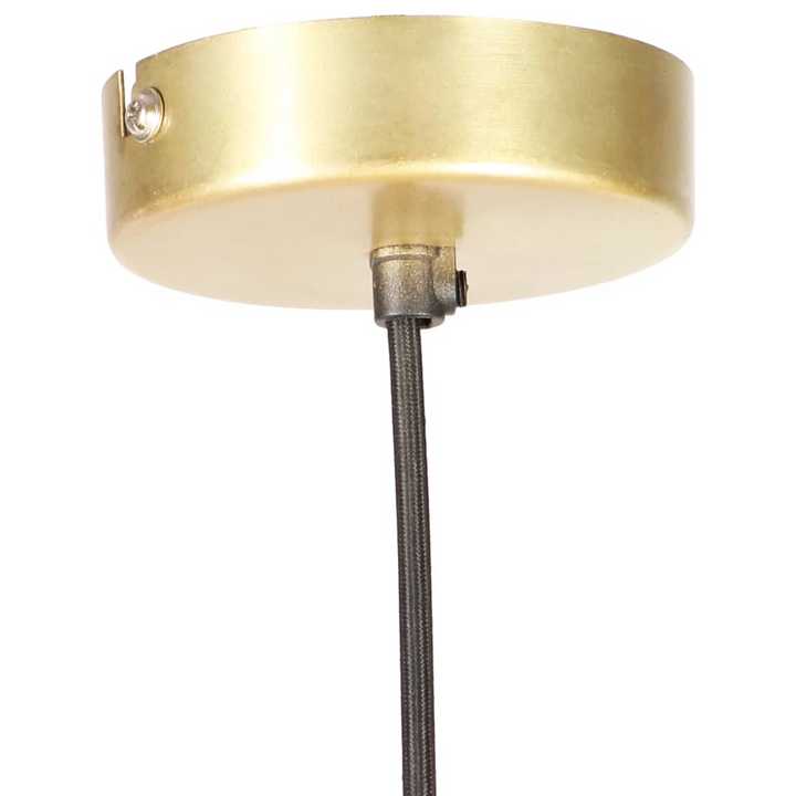 Industrial Hanging Lamp - 25W Brass Finish, Round 19 cm E27 - Vintage Style Ceiling Light with Mango Wood Bar - Premium  from Home Treasures - Just £38.99! Shop now at Home Treasures