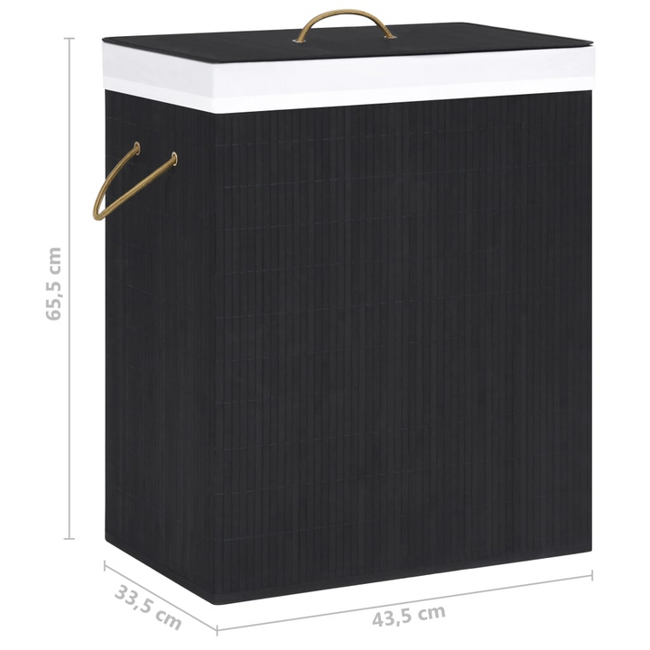 Bamboo Laundry Basket Black 83 L - Stylish & Functional Storage Solution - Premium  from Home Treasures - Just £33.99! Shop now at Home Treasures