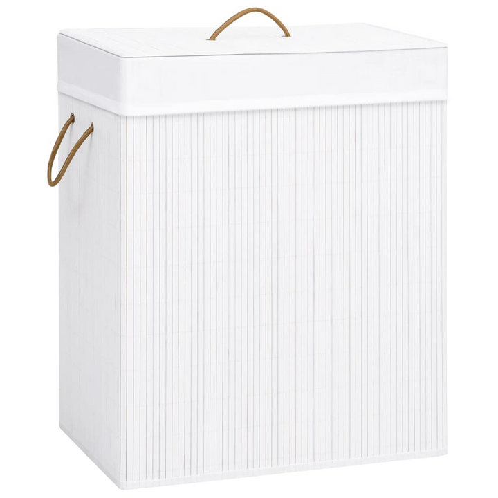 Bamboo Laundry Basket White 83 L – Stylish & Practical Storage Solution for Home Organizing - Premium  from Home Treasures - Just £36.99! Shop now at Home Treasures