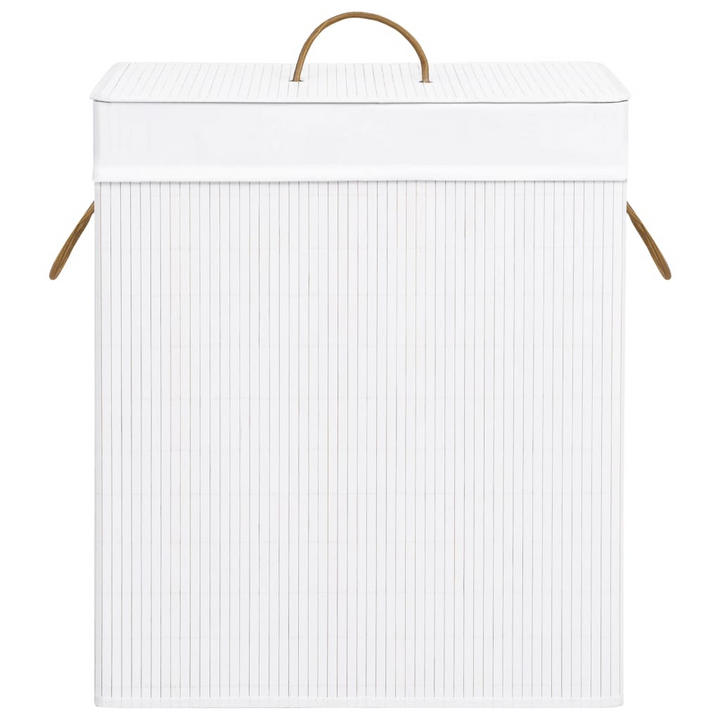 Bamboo Laundry Basket White 83 L – Stylish & Practical Storage Solution for Home Organizing - Premium  from Home Treasures - Just £36.99! Shop now at Home Treasures