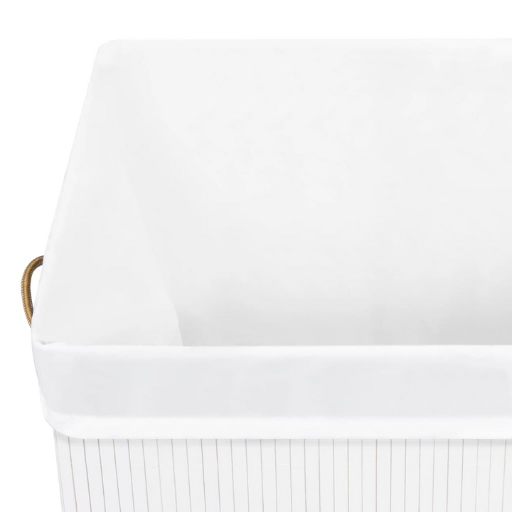 Bamboo Laundry Basket White 83 L – Stylish & Practical Storage Solution for Home Organizing - Premium  from Home Treasures - Just £36.99! Shop now at Home Treasures