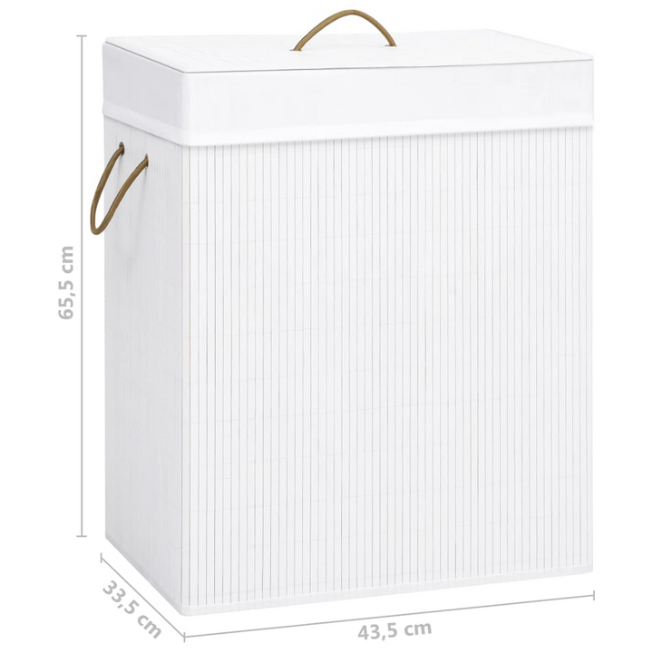 Bamboo Laundry Basket White 83 L – Stylish & Practical Storage Solution for Home Organizing - Premium  from Home Treasures - Just £36.99! Shop now at Home Treasures