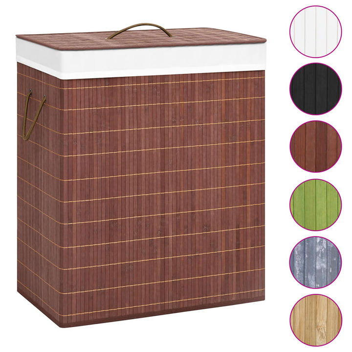 Bamboo Laundry Basket Brown 100L - Stylish & Functional Laundry Hamper with Large Capacity - Premium  from Home Treasures - Just £33.99! Shop now at Home Treasures