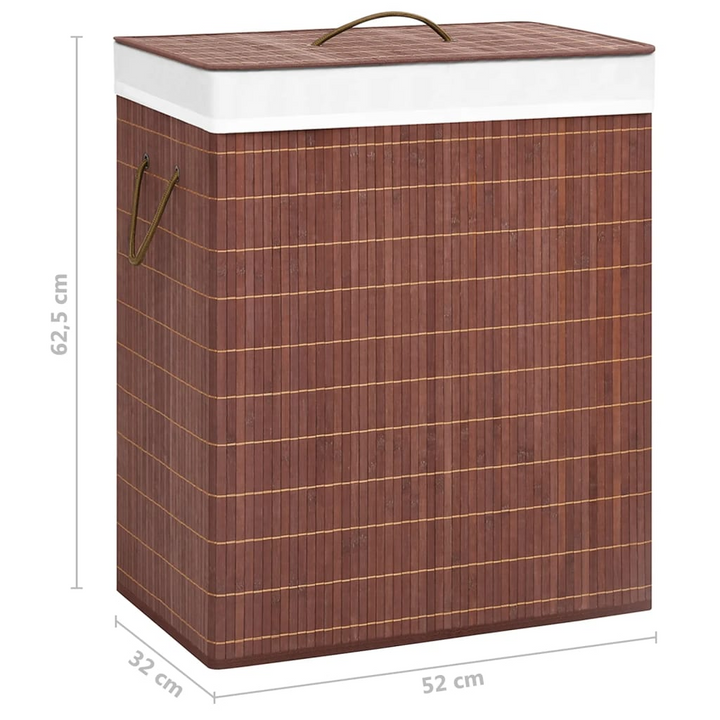 Bamboo Laundry Basket Brown 100L - Stylish & Functional Laundry Hamper with Large Capacity - Premium  from Home Treasures - Just £33.99! Shop now at Home Treasures