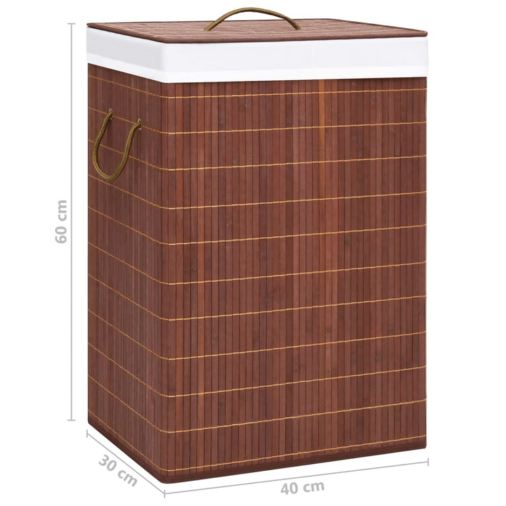 Bamboo Laundry Basket Brown 72 L – Stylish and Practical Laundry Hamper for Your Home - Premium  from Home Treasures - Just £29.99! Shop now at Home Treasures