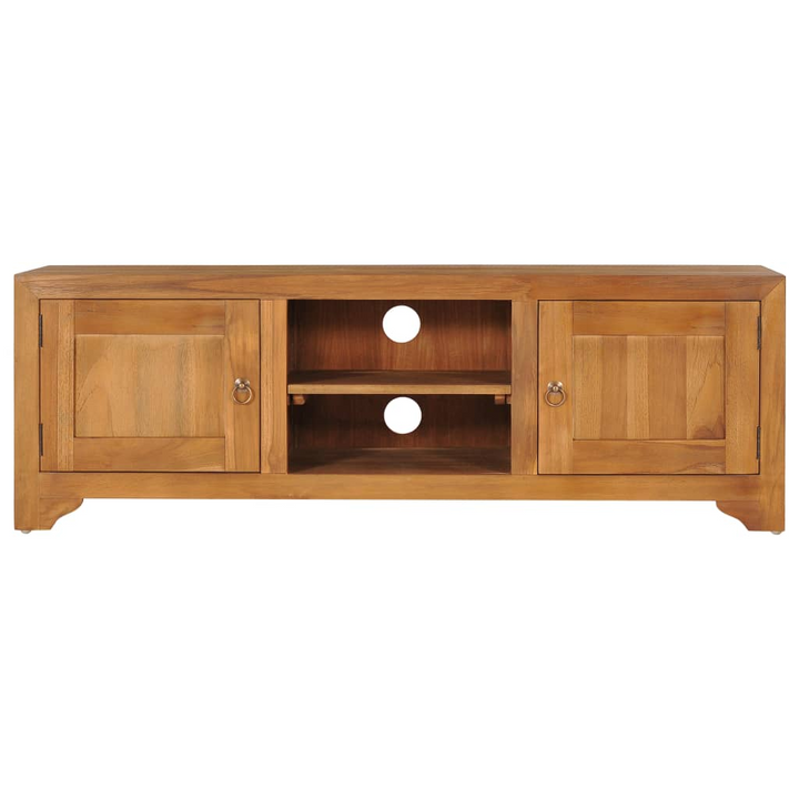 Solid Teak Wood TV Unit - Elegant 120 x 30 x 40cm Media Console with Ample Storage & Durable Construction - Premium  from Home Treasures - Just £219.99! Shop now at Home Treasures