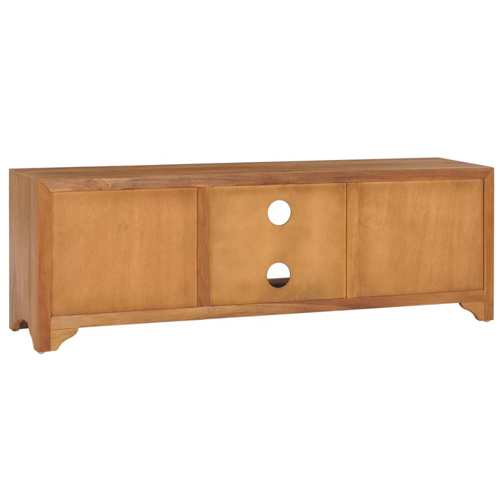 Solid Teak Wood TV Unit - Elegant 120 x 30 x 40cm Media Console with Ample Storage & Durable Construction - Premium  from Home Treasures - Just £218.99! Shop now at Home Treasures