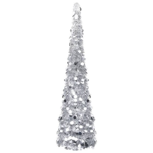 Elegant Silver Pop-up Artificial Christmas Tree - Easy Set-up, Indoor & Sheltered Outdoor Use - Premium  from Home Treasures - Just £30.99! Shop now at Home Treasures