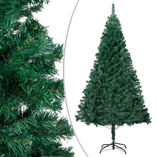 5ft Artificial Christmas Tree with Lifelike Thick Branches | 150 cm Green PVC Xmas Tree with Metal Stand | Indoor & Sheltered Outdoor Use - Premium  from Home Treasures - Just £36.99! Shop now at Home Treasures