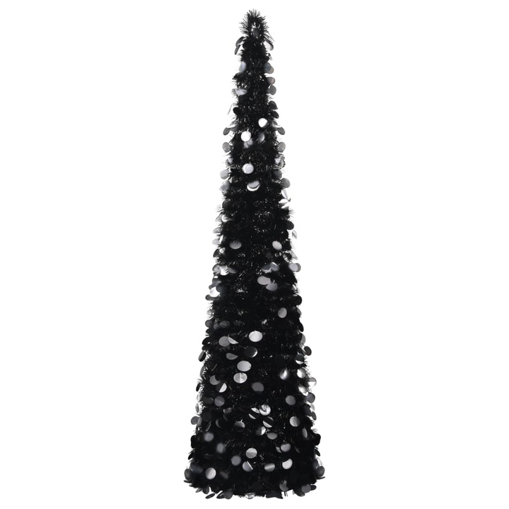 Black Pop-up Artificial Christmas Tree - Compact, Stylish & Easy Storage PET Material - Premium  from Home Treasures - Just £45.99! Shop now at Home Treasures