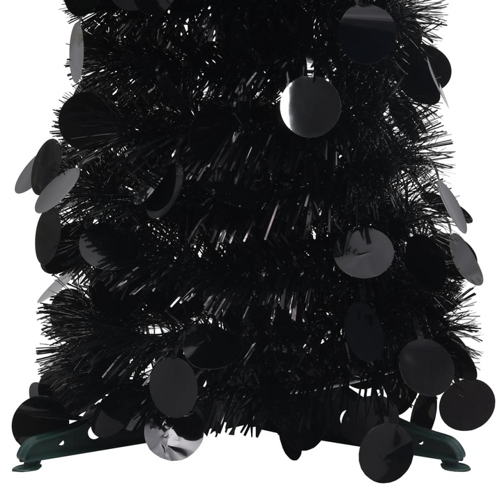 Black Pop-up Artificial Christmas Tree - Compact, Stylish & Easy Storage PET Material - Premium  from Home Treasures - Just £45.99! Shop now at Home Treasures