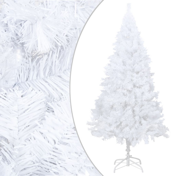 White Artificial Christmas Tree with Thick Branches - Lifelike PVC, Metal Stand Included - Premium  from Home Treasures - Just £41.99! Shop now at Home Treasures